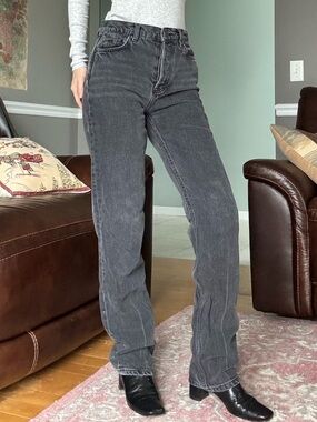 Reformation Cynthia High Rise Straight Long Jeans Siene